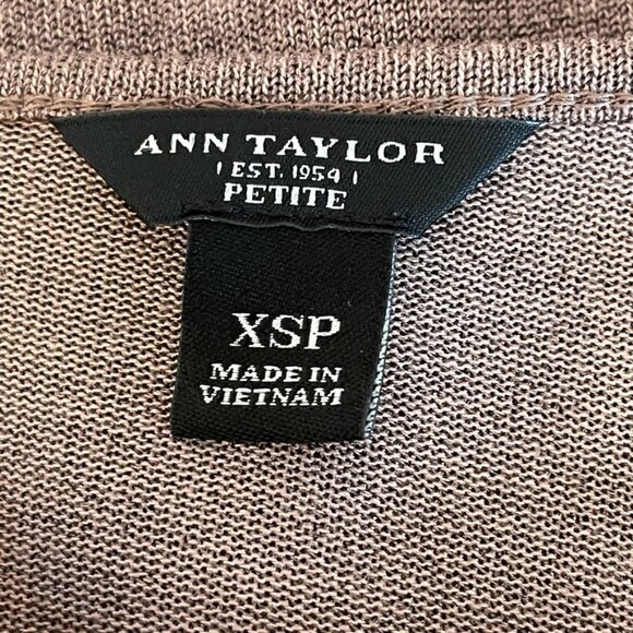 💕 HP- ANN TAYLOR DRESS- Cowl Neck Mini Dress- Brown Size XSP - Picture 11 of 11